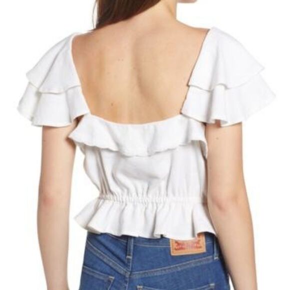 Norstrom BP Linen Blend Top sz Medium - Picture 2 of 8